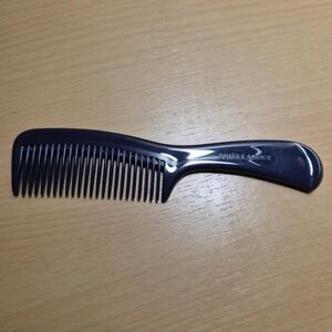 Vintage Estee Lauder Hair Comb Navy Blue Travel Purse Size 6.5” Plastic Handle